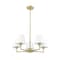 Z-Lite Leila Chandelier, 5-Light, 26 In.W x 10 In.H, Luxe Gold/White Linen 744-26R-LG - alternate 3